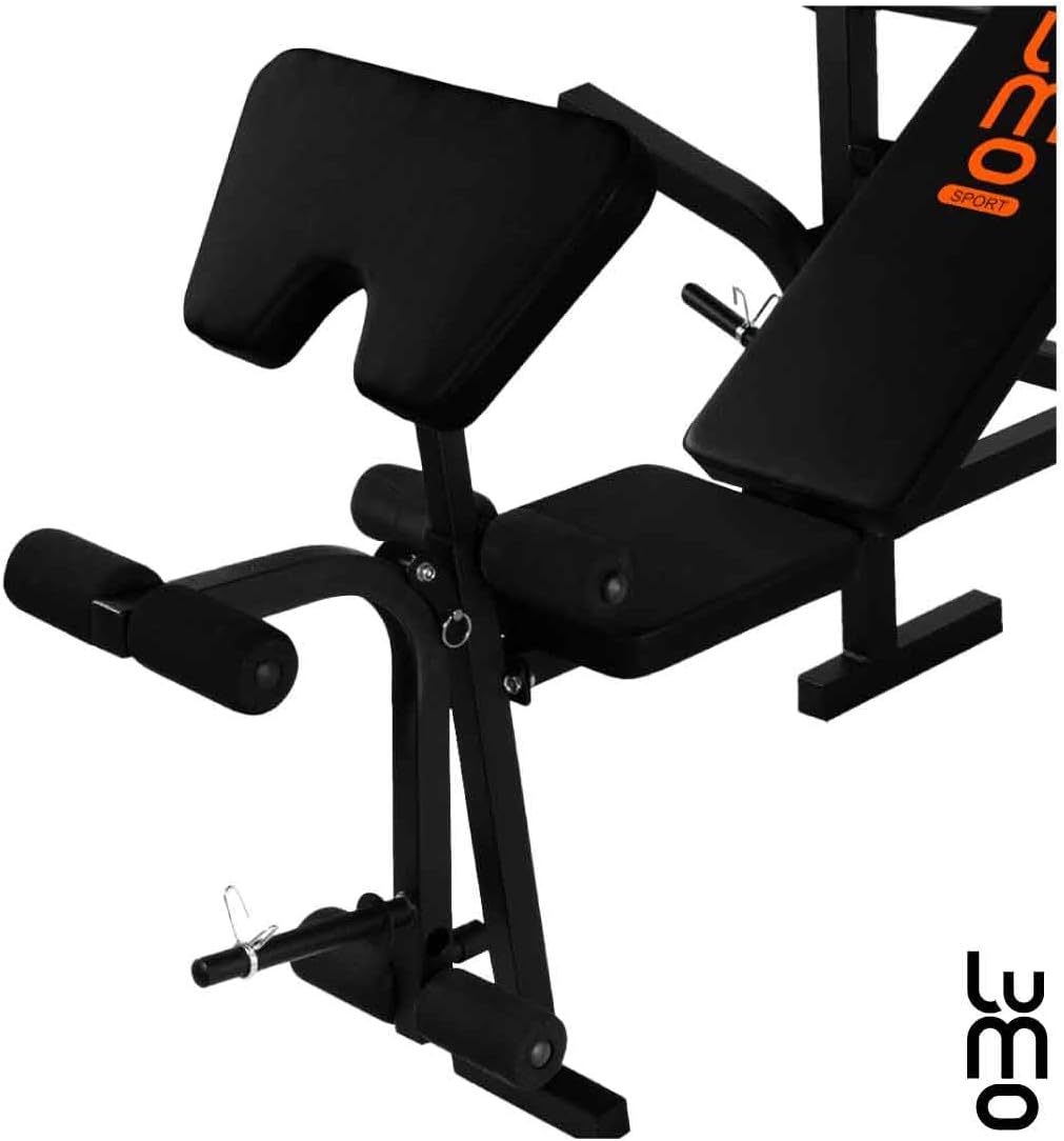 LUMO HOME Banco de Ejercicios Multiposiciones para Pecho, Brazo y Abdomen - Multifuncional, Ajustable y Resistente para Entrenamiento en Casa