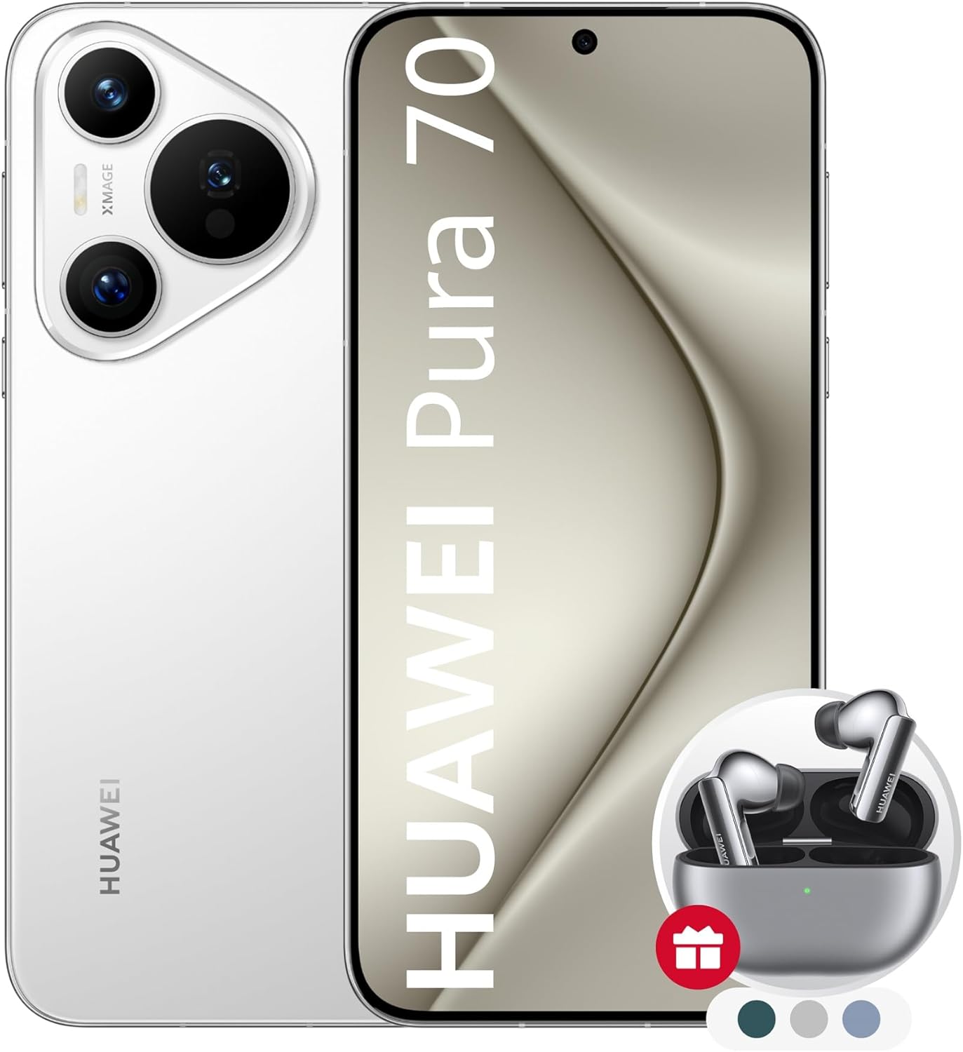 HUAWEI Pura 70 Ultra, 16GB+1TB, Instantánea ultrarrápida, Súper Macro con Ultra Iluminación, Cristal Kunlun Glass, Supercharge de 100 W, Batería de 5200mAh, Negro + FreeBuds Pro 3 (Color Aleatorio)