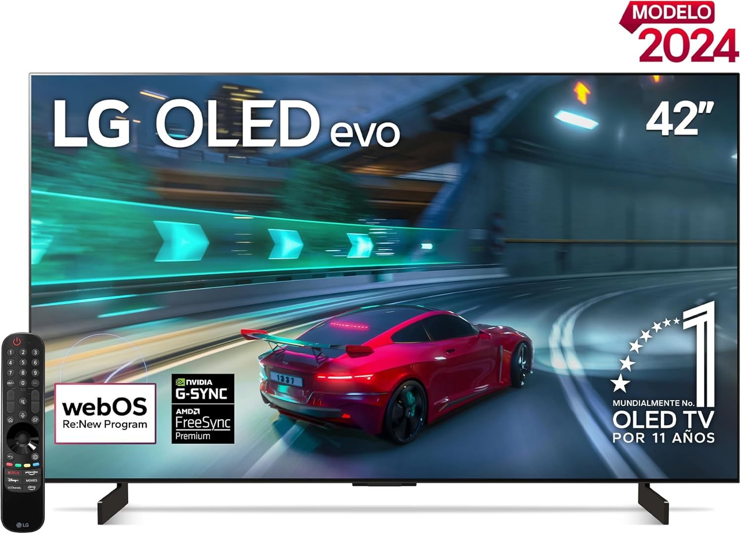 LG Pantalla OLED EVO 55 Pulgadas 4K Smart TV 2024 ThinQ AI OLED55C4PSA