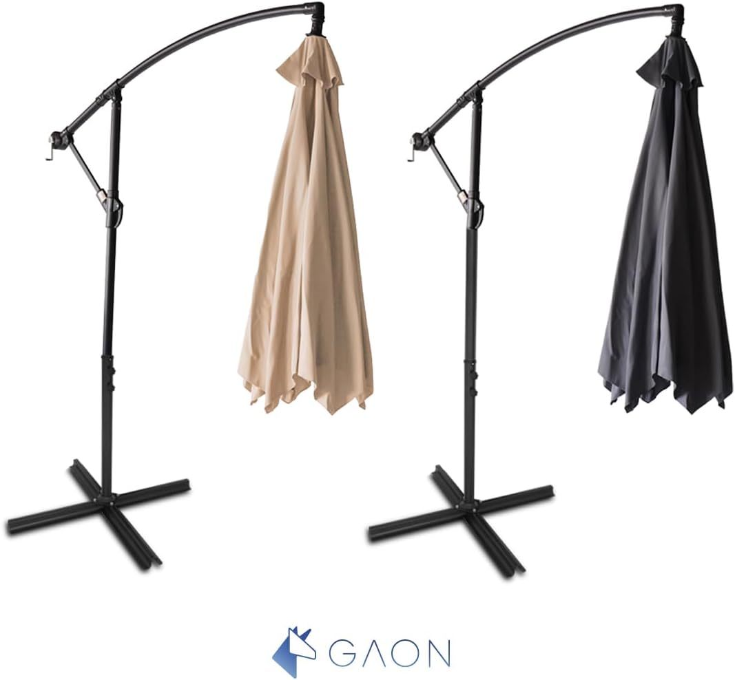 Sombrilla de Jardín Duralife | Sombrillla para Exterior con Brazo Lateral 3M Diámetro Altura Ajustable | Sombrilla de Poliester para Patio, Jardin, Terraza