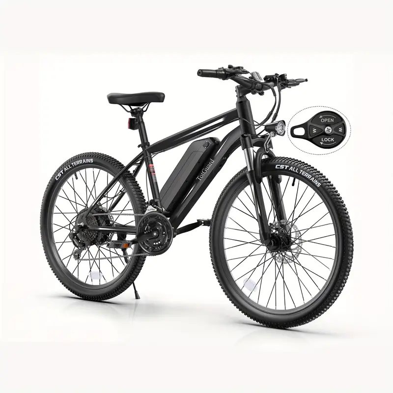   eléctrica de montaña de 26,   adultos con batería extraíble de 36 V y 374 Wh,   eléctrica con   de   de 500 W, 21  es, autonomía de   50  ,     de 20 MPH,   eléctrica    . detalles 5