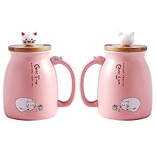 Taza de té Kawaii con infusor y tapa