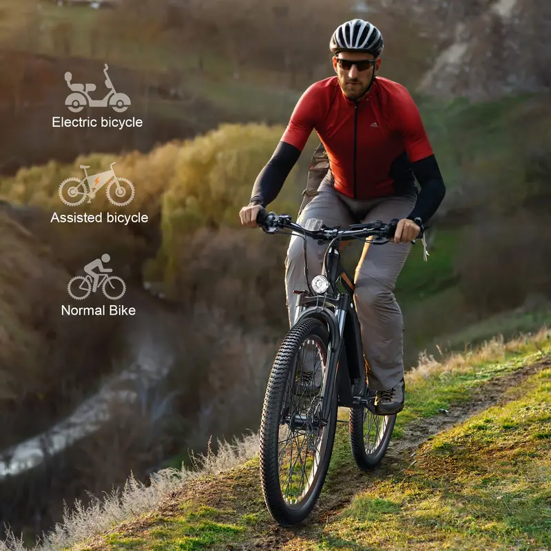   eléctrica de montaña de 26,   adultos con batería extraíble de 36 V y 374 Wh,   eléctrica con   de   de 500 W, 21  es, autonomía de   50  ,     de 20 MPH,   eléctrica    . detalles 2