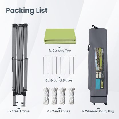 PHI VILLA - Toldo parasol con bloqueo UV de 4 x 4 m con kits de herramientas, pantalla de cenador para patio al aire libre, eventos de jardín, marrón