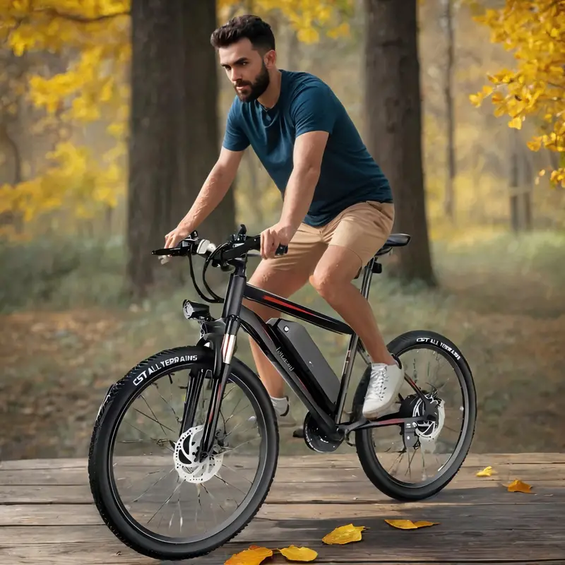  eléctrica de montaña de 26,   adultos con batería extraíble de 36 V y 374 Wh,   eléctrica con   de   de 500 W, 21  es, autonomía de   50  ,     de 20 MPH,   eléctrica    . detalles 6