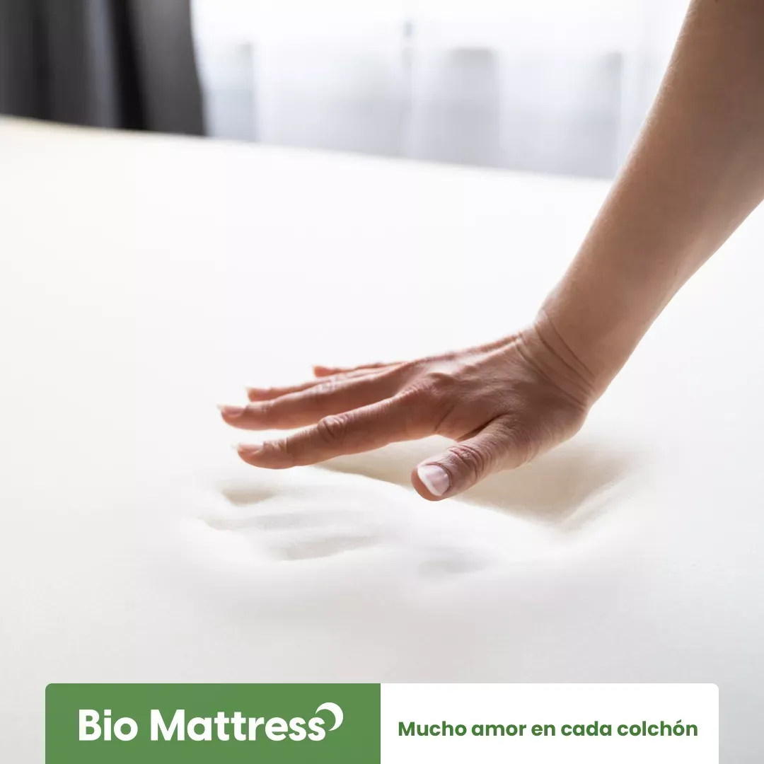 Colchon Queen Size Bio Cotton Memory Foam Bio Mattress Color Blanco