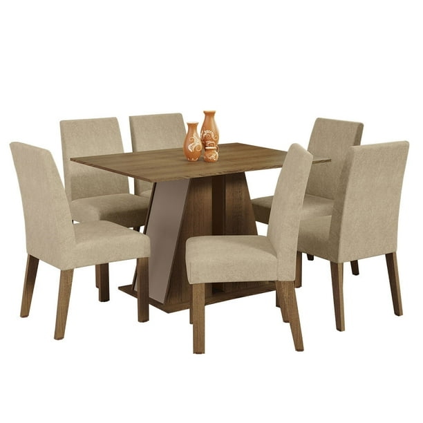 Juego de Comedor con Mesa y 6 Sillas Madesa Cheryl MCI