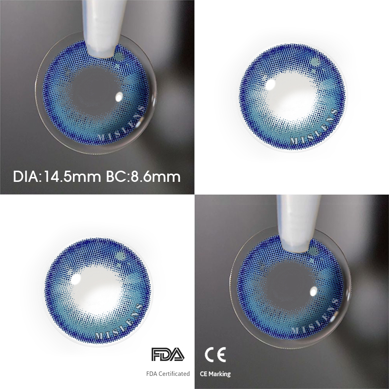 Mislens Girl Tears Blue color contact Lenses for dark brown eyes