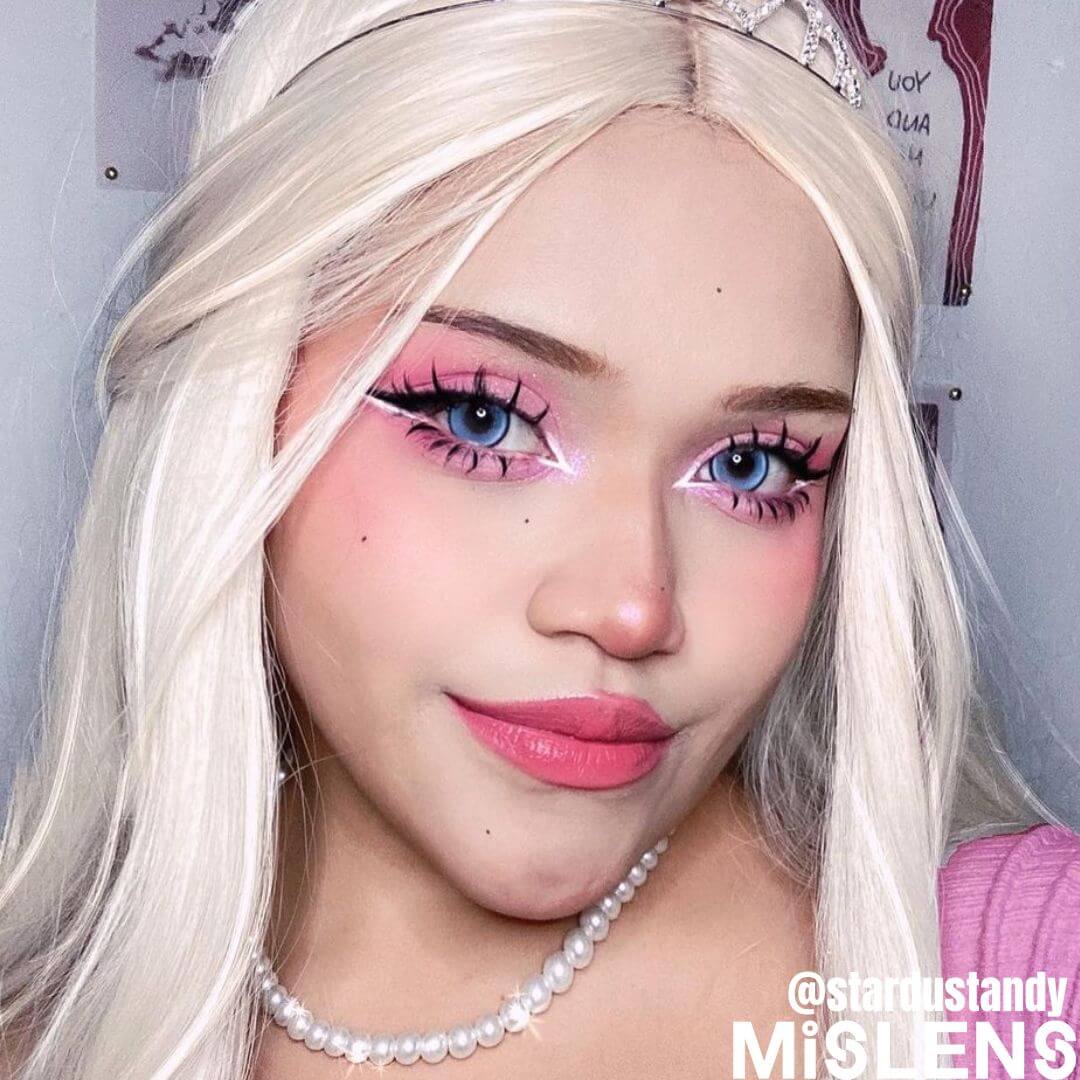 Mislens Smoothie Blueberry color contact Lenses for dark brown eyes