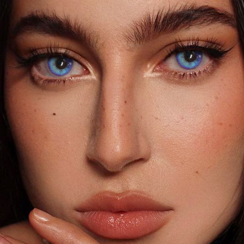Mislens Girl Tears Blue color contact Lenses for dark brown eyes