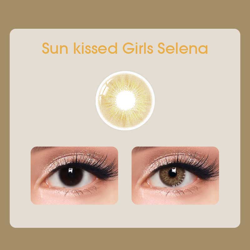 Mislens Sun kiss Girls Selena color contact Lenses for dark brown eyes