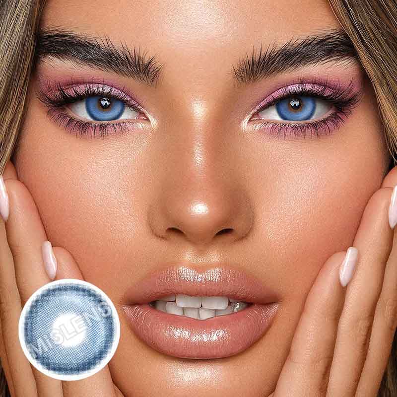 【Prescription】Mislens K4 Blue color contact Lenses for dark brown eyes