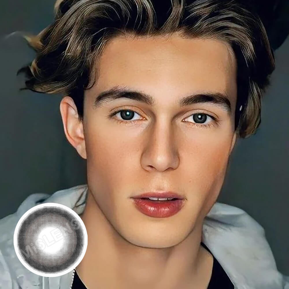 【Prescription】Mislens Milk Ball Black color contact Lenses for dark brown eyes