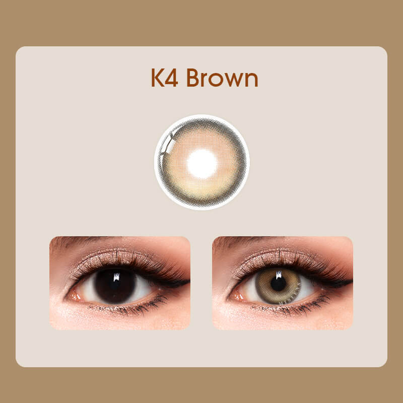 【Clearance】【Prescription】Mislens K4 Brown color contact Lenses for dark brown eyes