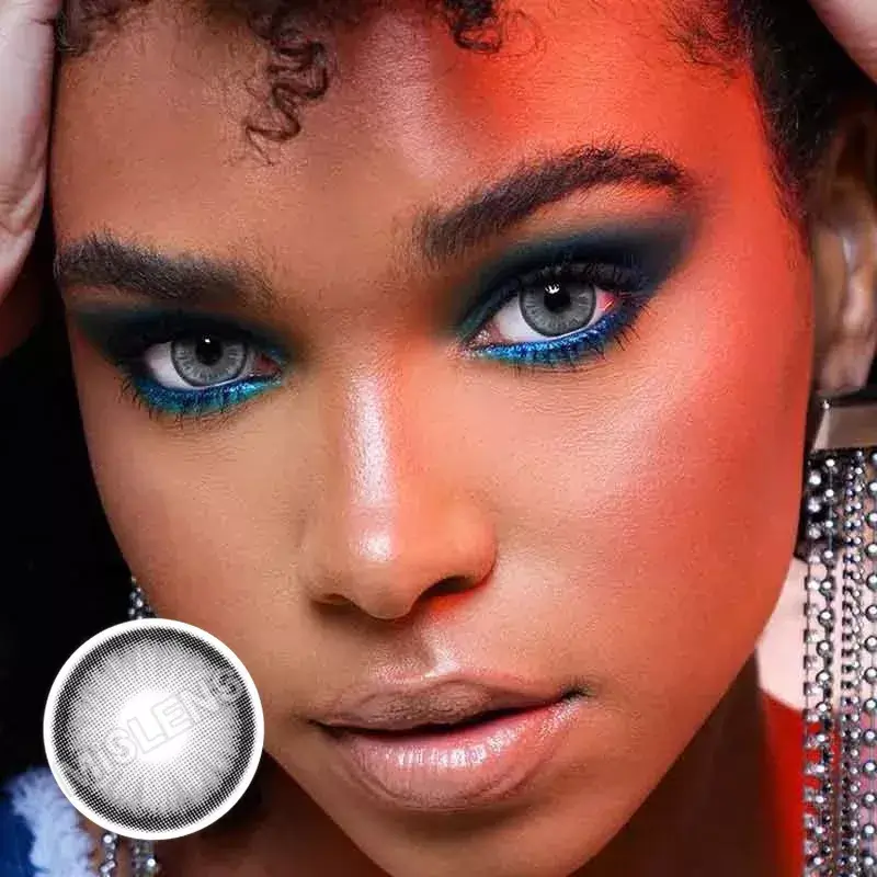 【Prescription】Mislens Mirage Gray color contact Lenses for dark brown eyes