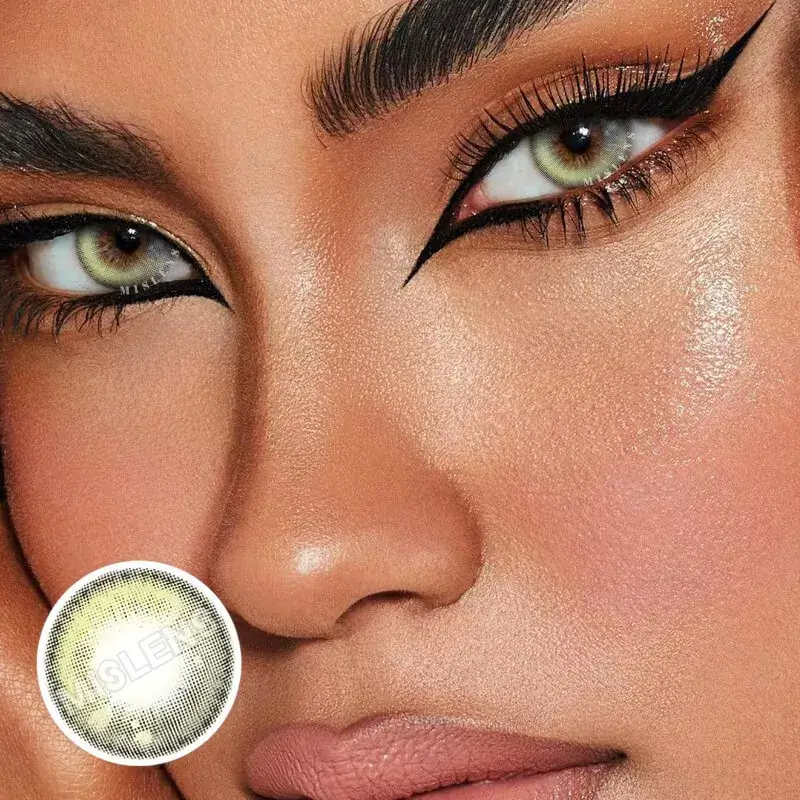 【Prescription】Mislens Girl Tears Brown color contact Lenses for dark brown eyes