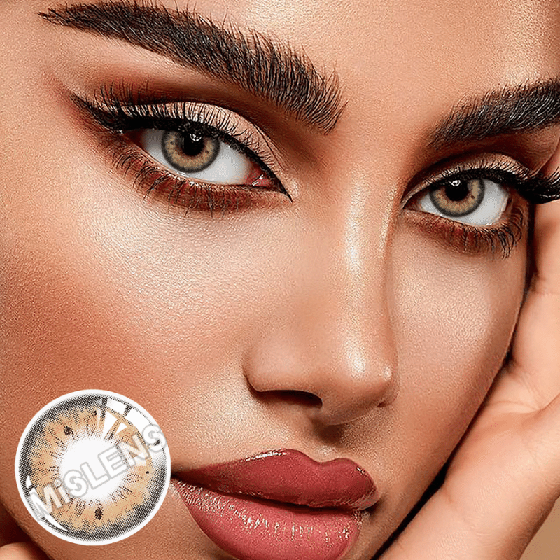 【Prescription】Mislens Stunna Girl Nadine Brown color contact Lenses for dark brown eyes