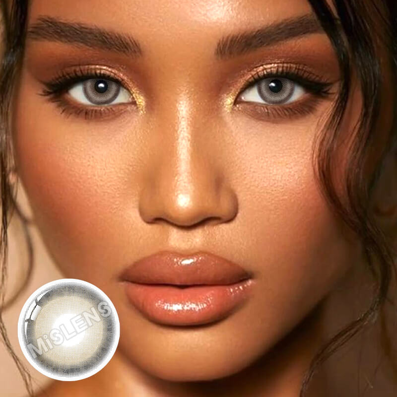 【Prescription】Mislens Aoki Grey color contact Lenses for dark brown eyes