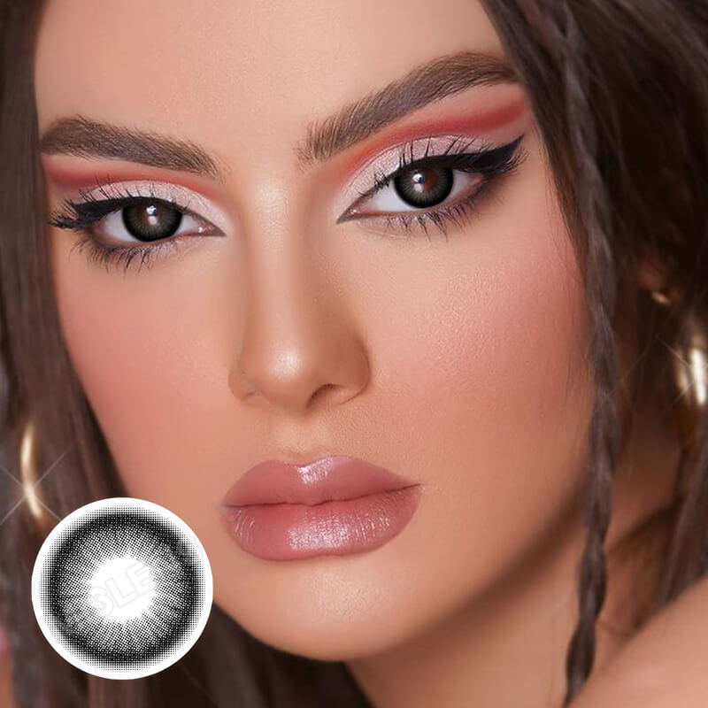 【Prescription】Mislens Coo Black color contact Lenses for dark brown eyes