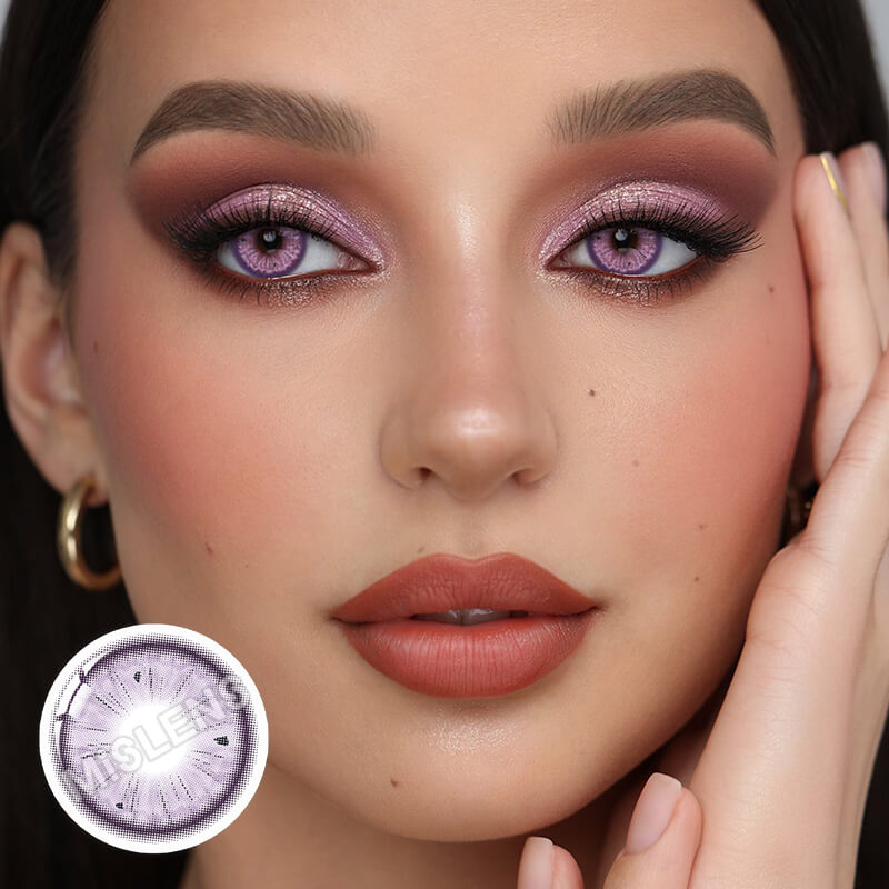 Mislens Fruit Juice Grape color contact Lenses for dark brown eyes