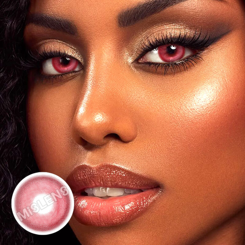 Mislens K4 Red color contact Lenses for dark brown eyes