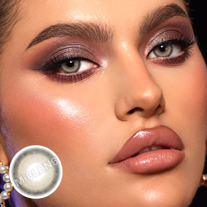 【Prescription】Mislens Aoki Grey color contact Lenses for dark brown eyes