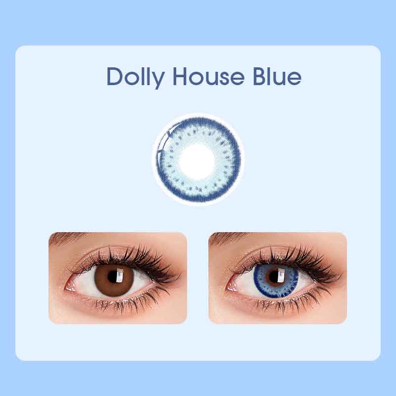 Mislens Dolly House Blue color contact Lenses for dark brown eyes