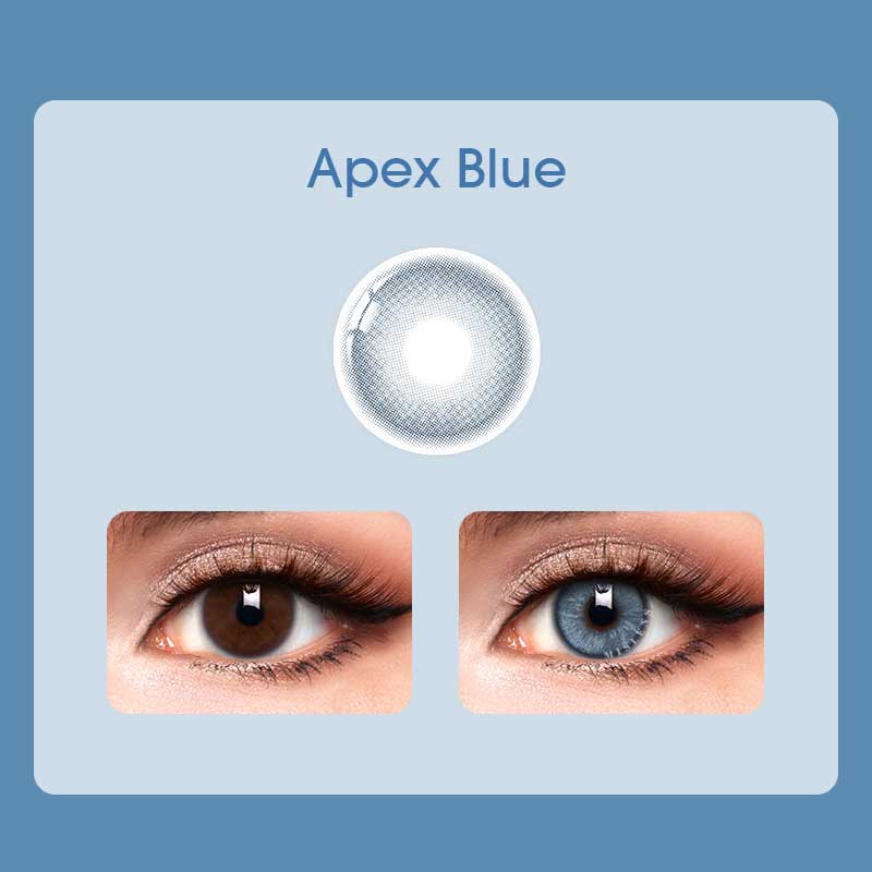 【Prescription】Mislens Apex Blue color contact Lenses for dark brown eyes
