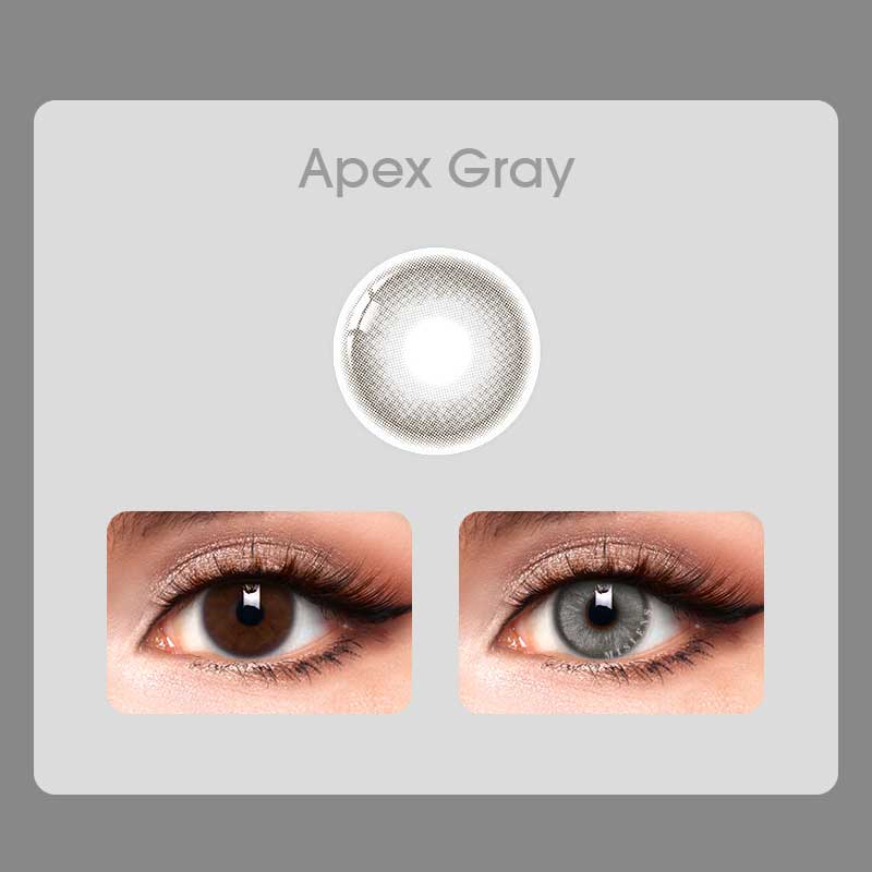 【Prescription】Mislens Apex Grey color contact Lenses for dark brown eyes