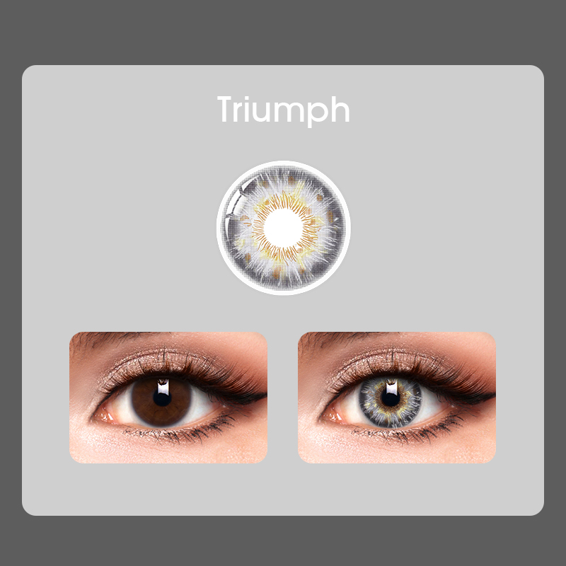 Mislens Rococo Triumph Grey color contact Lenses for dark brown eyes