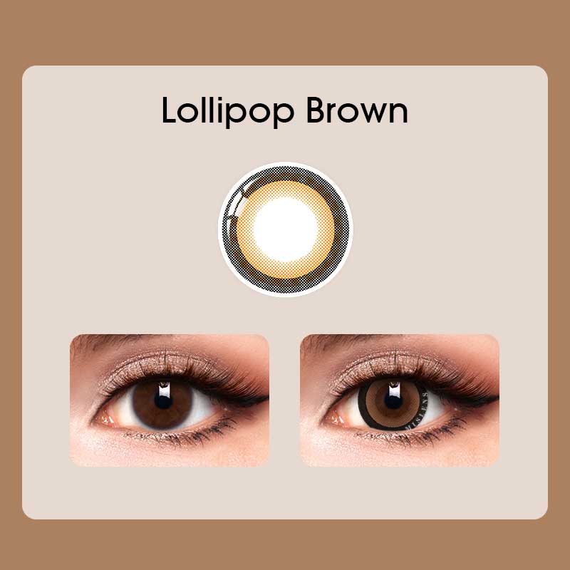 【New】Mislens Lollipop Brown color contact Lenses for dark brown eyes