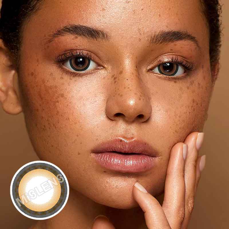 【New】Mislens Lollipop Brown color contact Lenses for dark brown eyes
