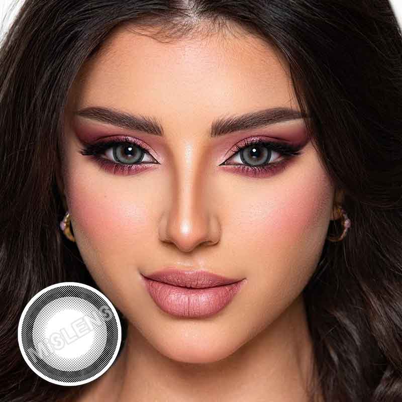 【New】Mislens Lollipop Gray color contact Lenses for dark brown eyes