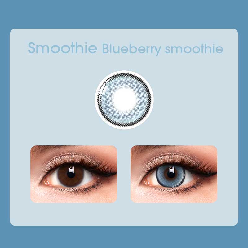 Mislens Smoothie Blueberry color contact Lenses for dark brown eyes
