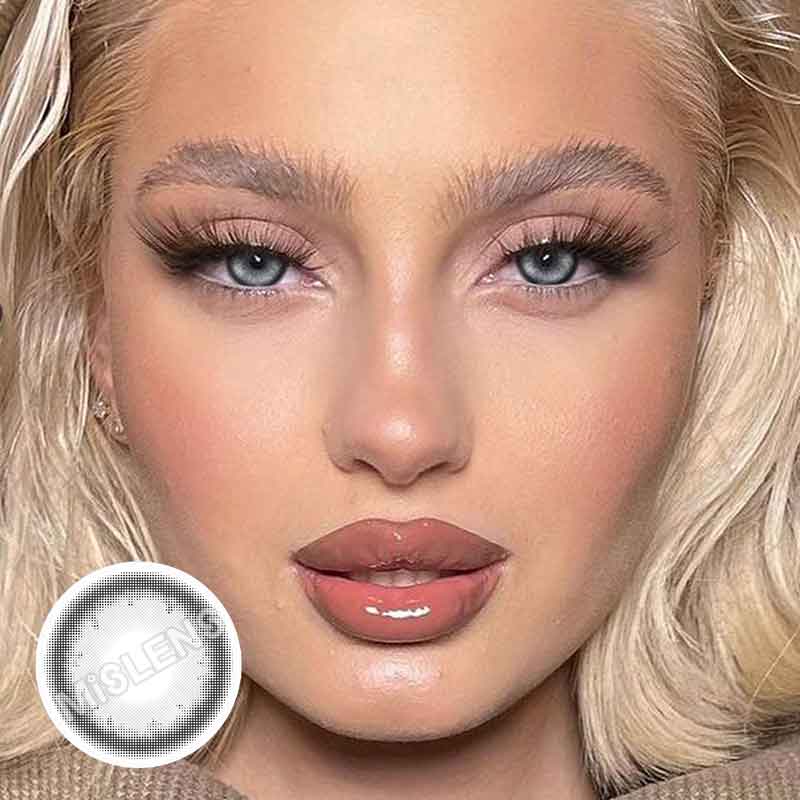 【New】【Prescription】Mislens Mermaid Gray color contact Lenses for dark brown eyes