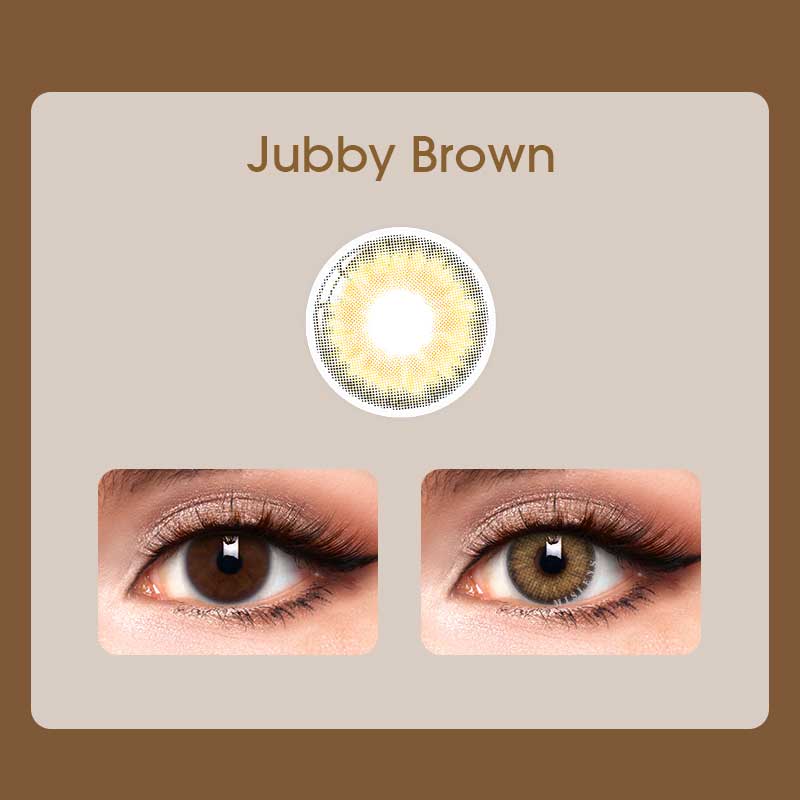 Mislens Jubby Brown color contact Lenses for dark brown eyes