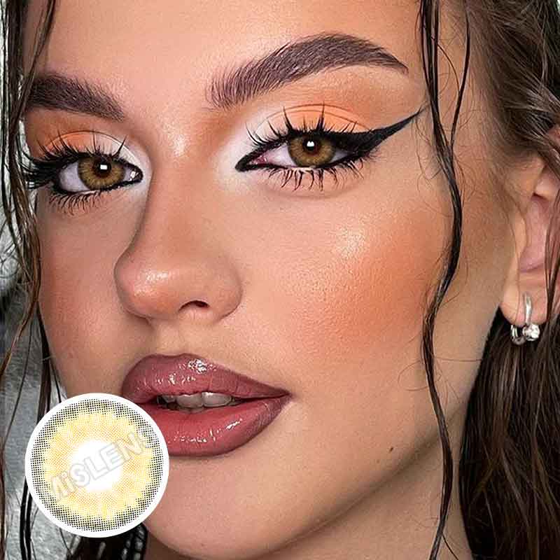Mislens Jubby Brown color contact Lenses for dark brown eyes