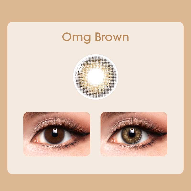 【Prescription】【New】Mislens Omg Brown color contact Lenses for dark brown eyes