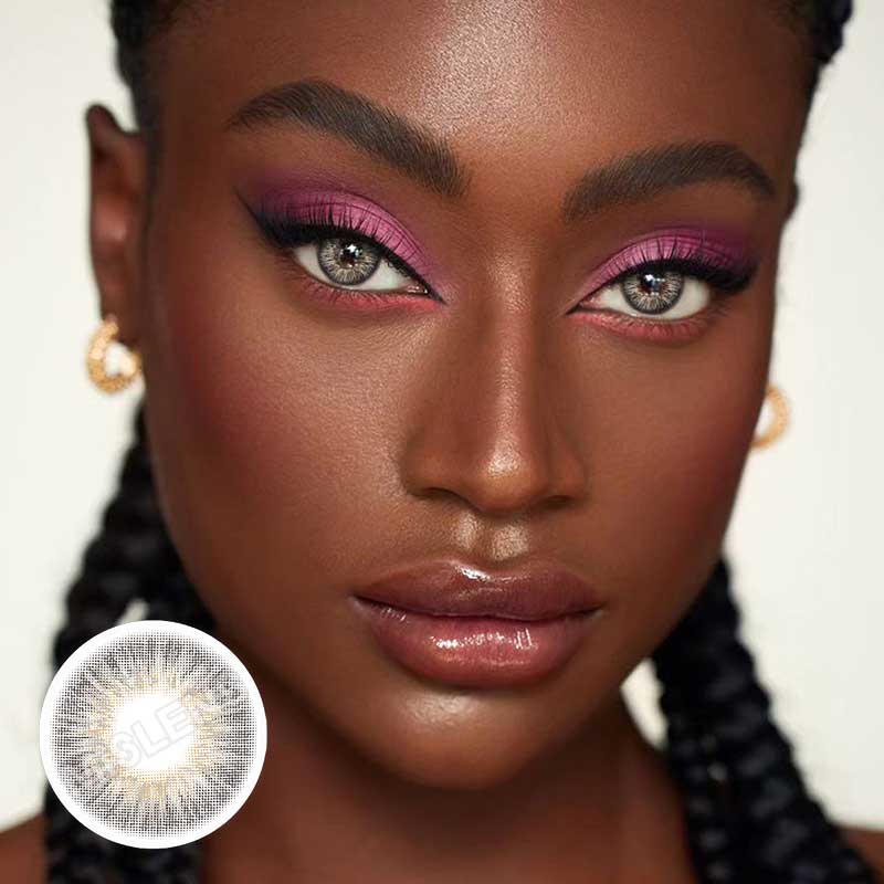 【Prescription】【New】Mislens Omg Gray color contact Lenses for dark brown eyes