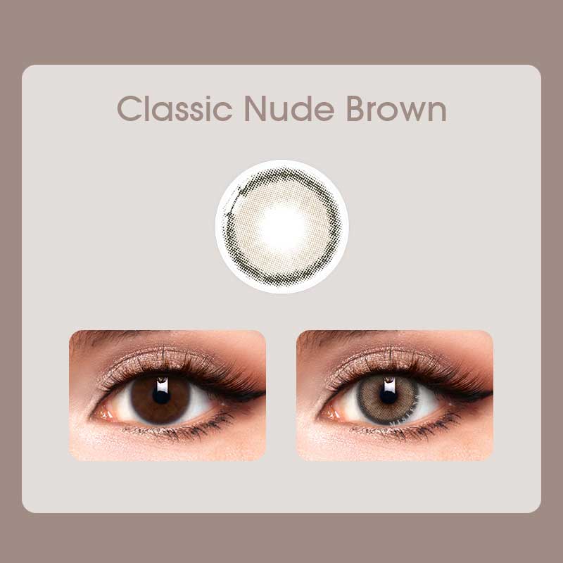【New】【Prescription】Mislens Classic Nude Brown color contact Lenses for dark brown eyes