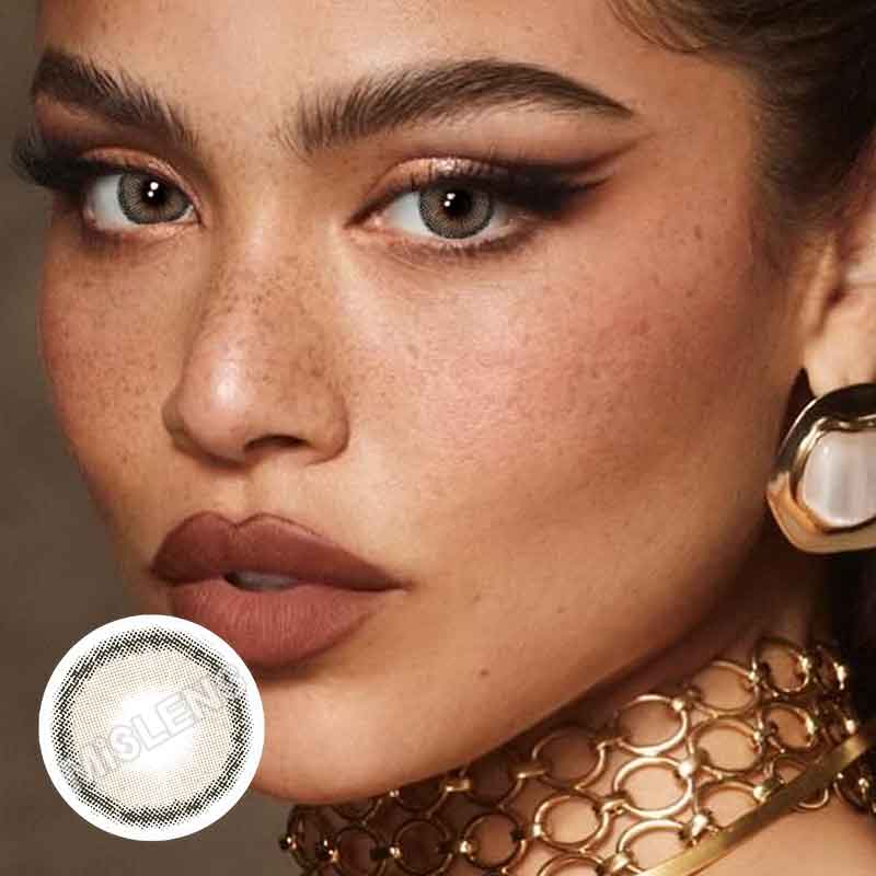 【New】【Prescription】Mislens Classic Nude Brown color contact Lenses for dark brown eyes