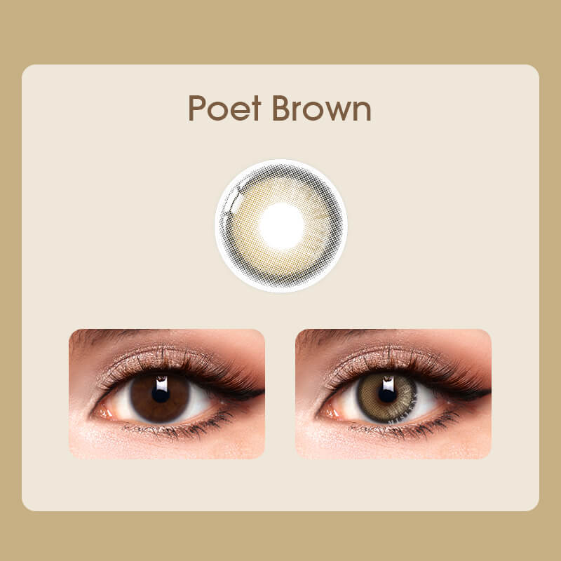【Prescription】Mislens Poet Brown color contact Lenses for dark brown eyes