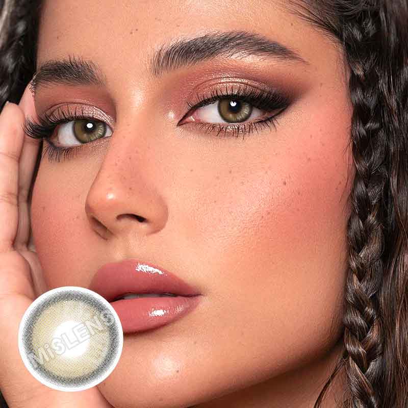 【Prescription】Mislens Poet Brown color contact Lenses for dark brown eyes