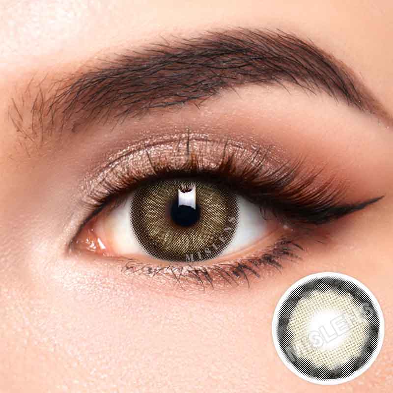 Mislens Black Swan Brown color contact Lenses for dark brown eyes