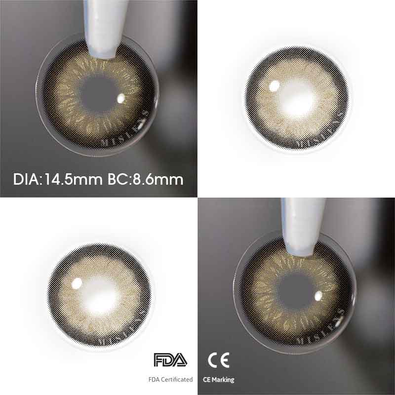 Mislens Black Swan Brown color contact Lenses for dark brown eyes