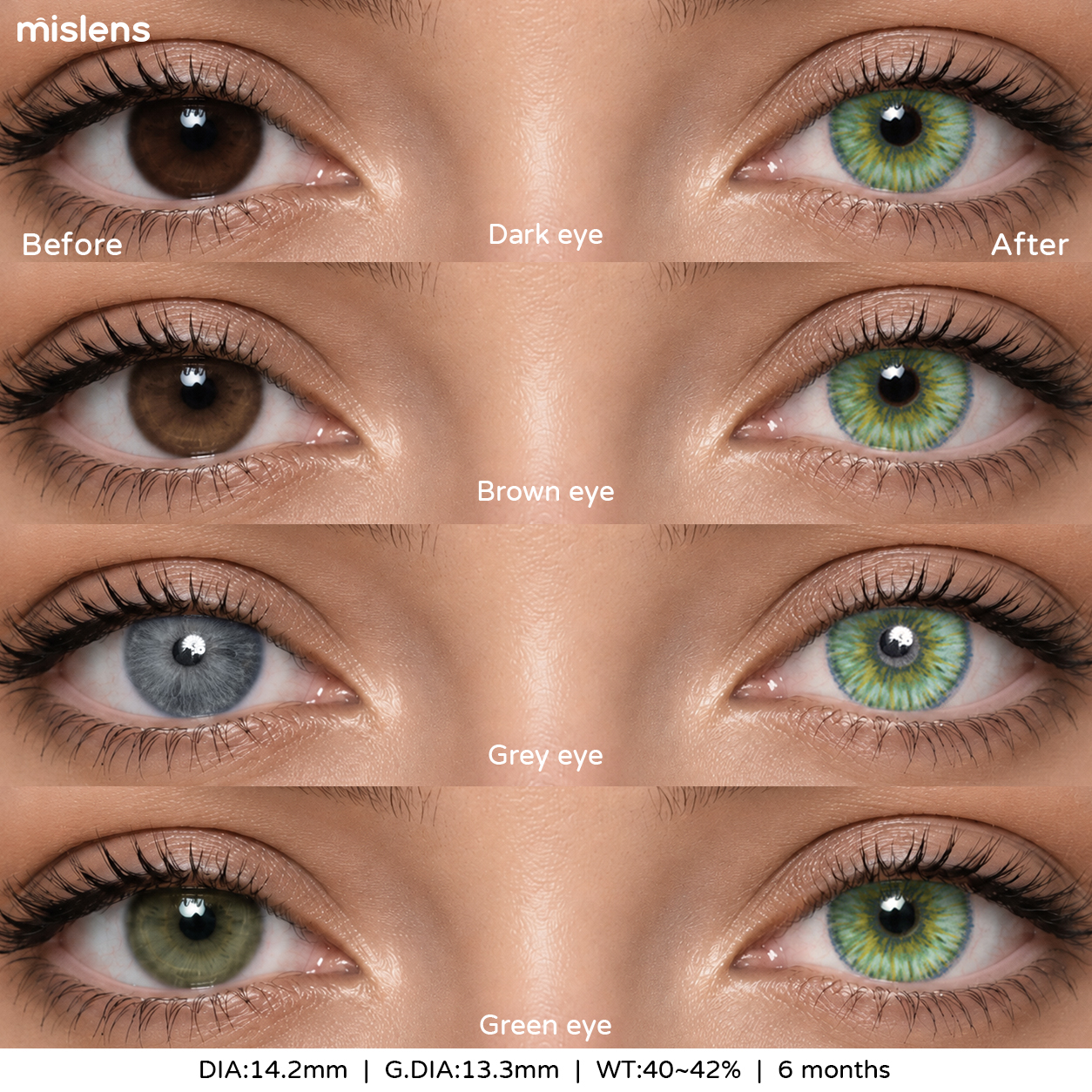 Mislens Rare Iris Green