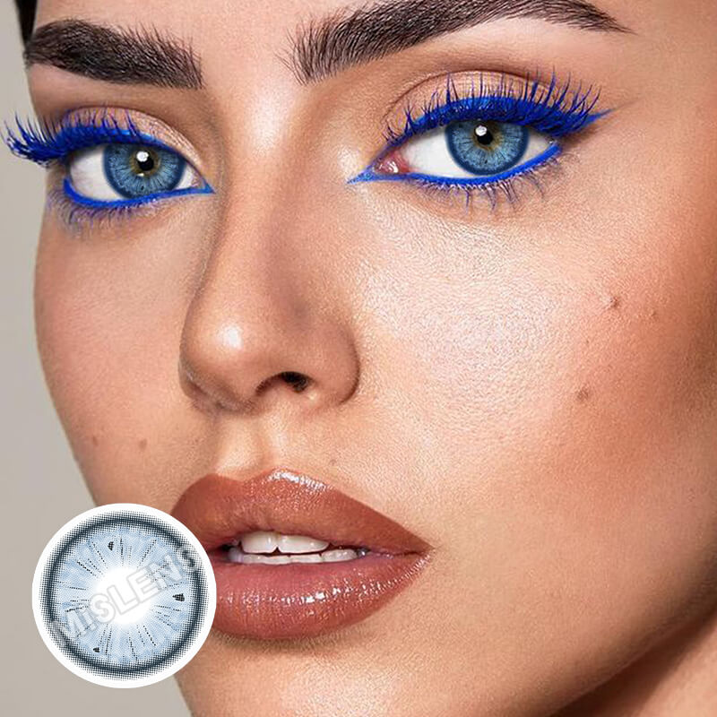 Mislens Fruit Juice Blueberry color contact Lenses for dark brown eyes