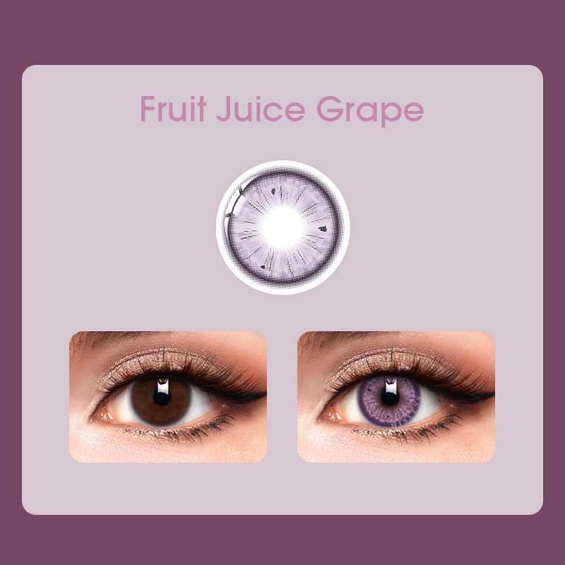 Mislens Fruit Juice Grape color contact Lenses for dark brown eyes