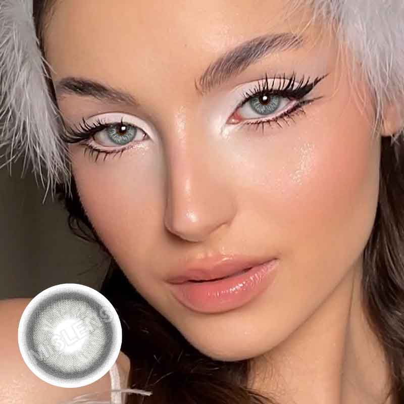 【New】Mislens Angelic Wing Gray color contact Lenses for dark brown eyes