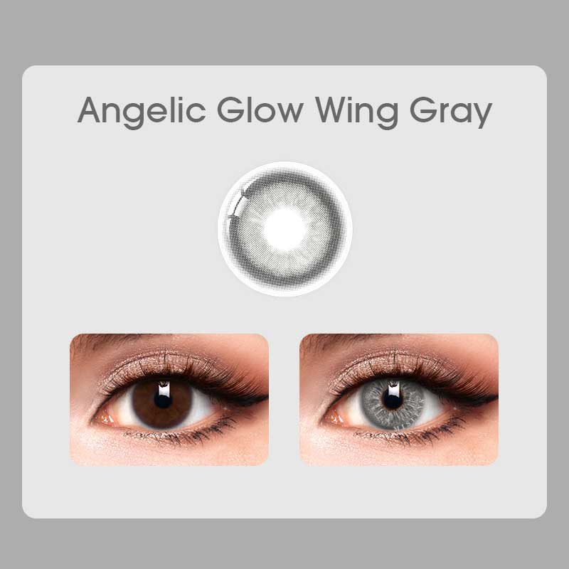 【New】Mislens Angelic Wing Gray color contact Lenses for dark brown eyes